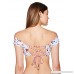 Lucky Brand Junior's Gypsy Floral Cap Sleeve Off-The-Shoulder Bikini Top Multi B07146LJ46